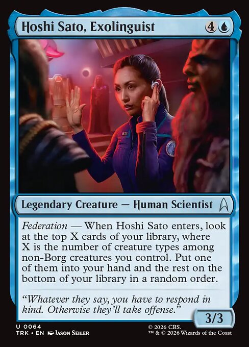 Hoshi Sato, Exolinguist card art