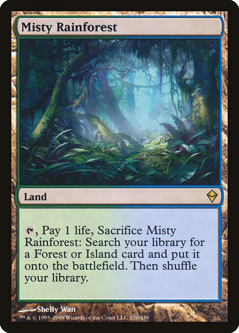 Misty Rainforest card art