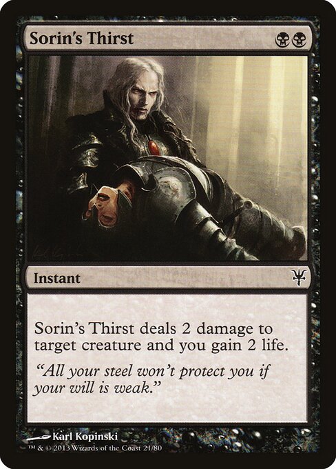 Sorin's Thirst card art