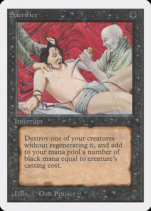 Sacrifice card art