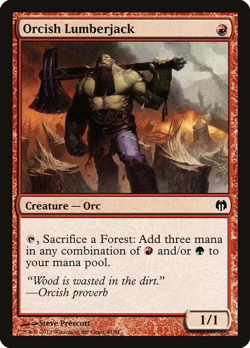 Orcish Lumberjack card art