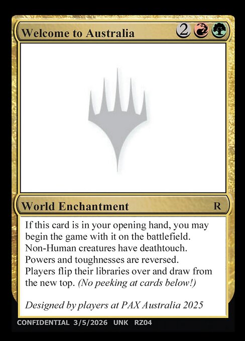 Welcome to Australia card art