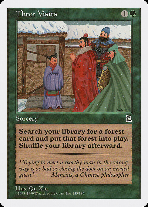 Three Visits card art
