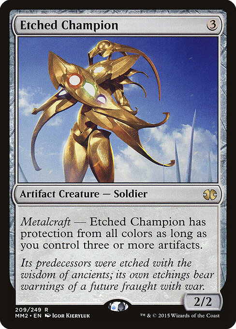Etched Champion card art