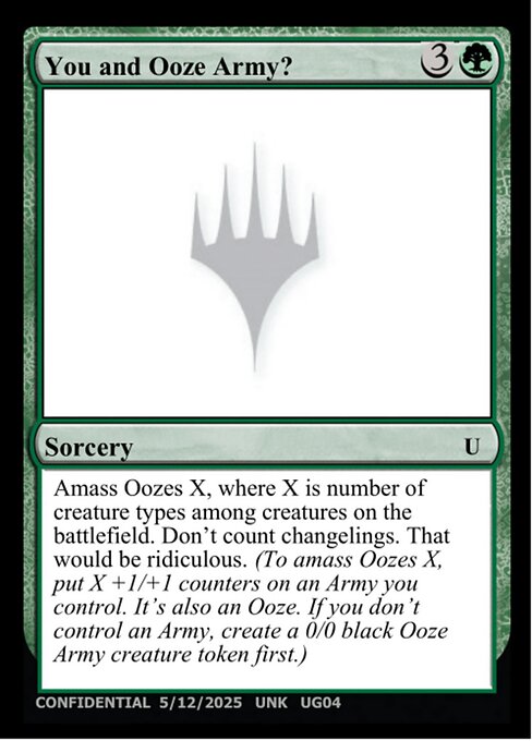 You and Ooze Army? card art