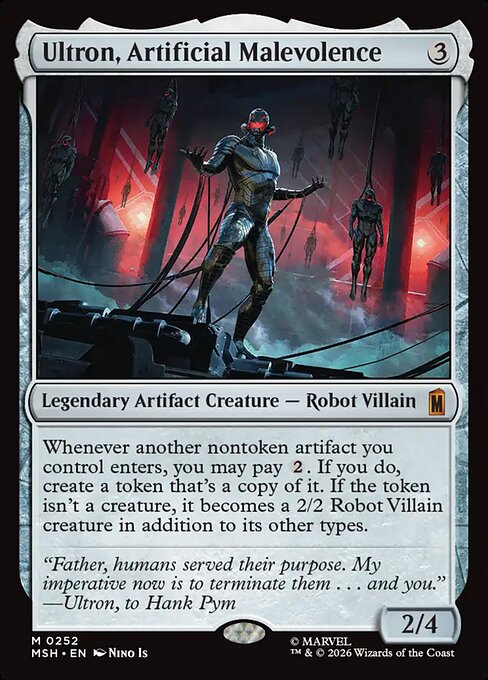 Ultron, Artificial Malevolence card art