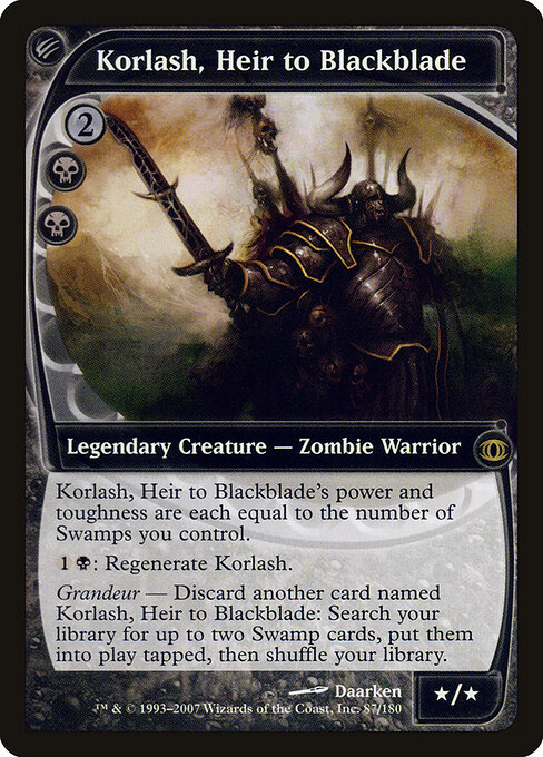 Korlash, Heir to Blackblade card art