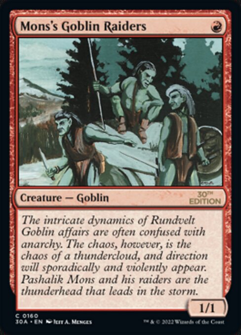 Mons's Goblin Raiders card art