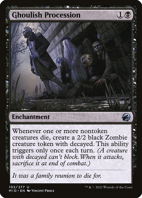 Ghoulish Procession card art