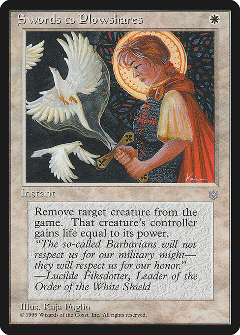 Swords to Plowshares card art