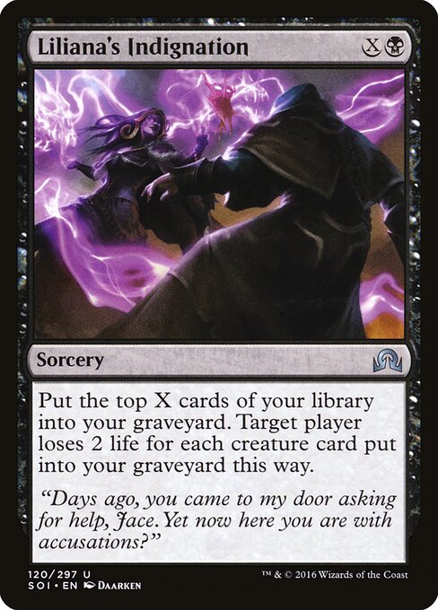 Liliana's Indignation card art