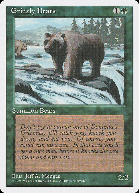 Grizzly Bears card art