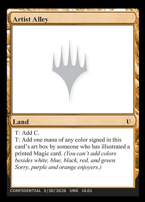 Artist Alley (Black Lotus Unknown Planechase) card art