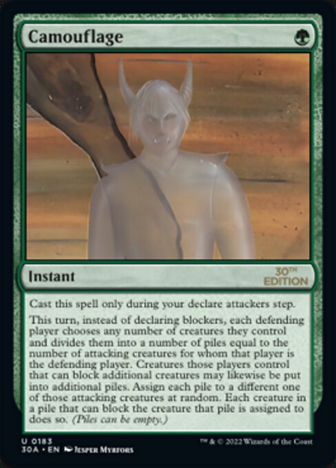 Camouflage card art