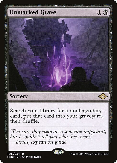 Unmarked Grave card art
