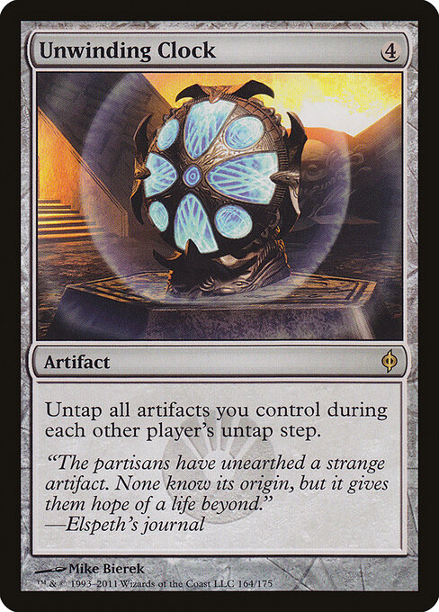 Unwinding Clock card art