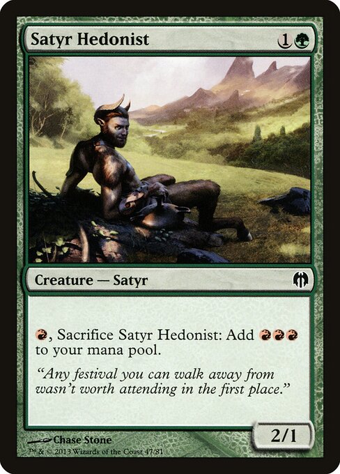 Satyr Hedonist card art