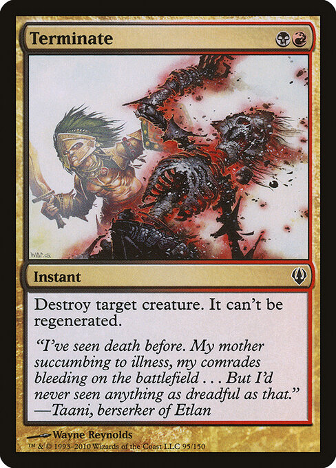 Terminate card art