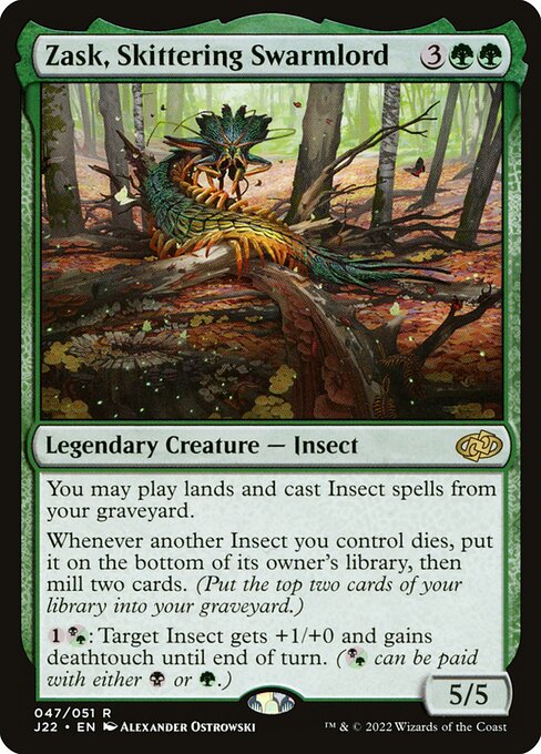 Zask, Skittering Swarmlord card art