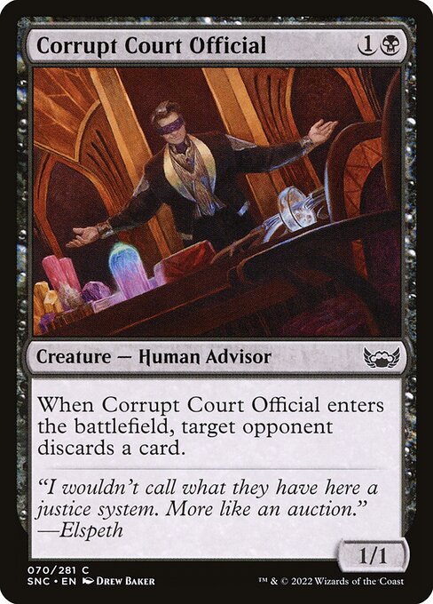 Corrupt Court Official card art