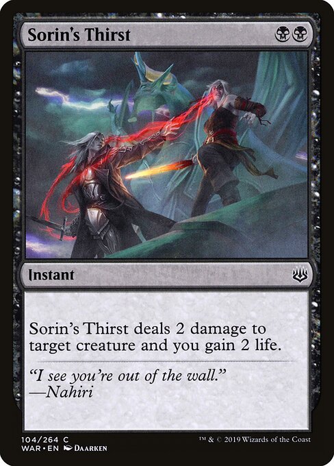 Sorin's Thirst card art