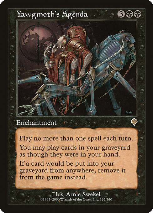 Yawgmoth's Agenda card art