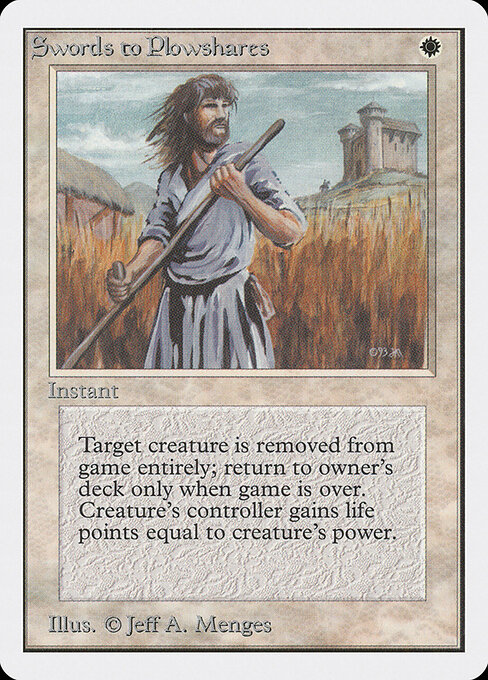 Swords to Plowshares card art