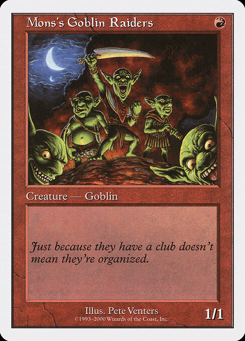 Mons's Goblin Raiders card art