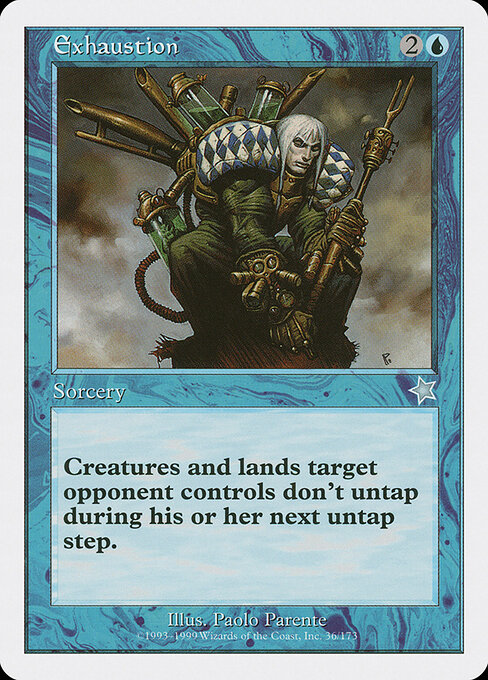Exhaustion card art