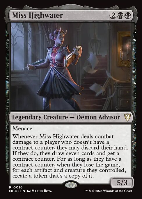 Miss Highwater card art