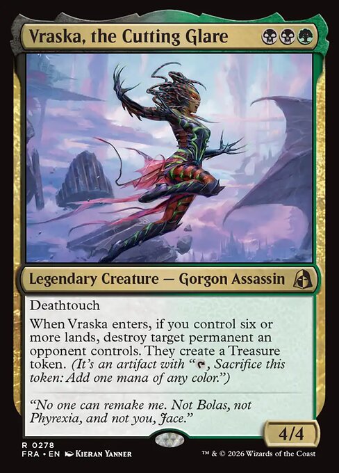 Vraska, the Cutting Glare card art