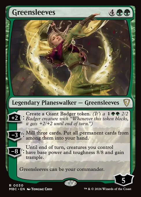 Greensleeves card art