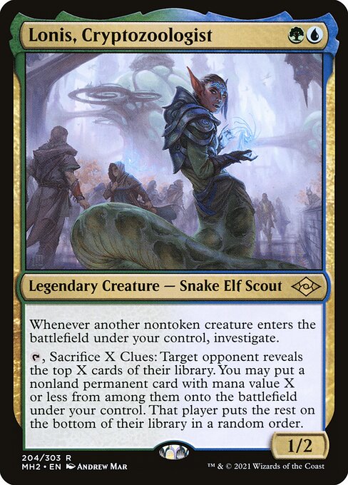 Lonis, Cryptozoologist card art