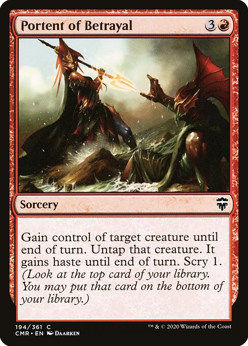 Portent of Betrayal card art