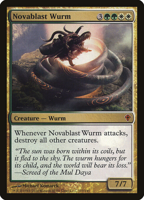 Novablast Wurm card art