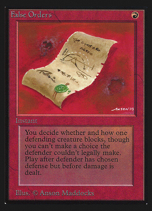 False Orders card art