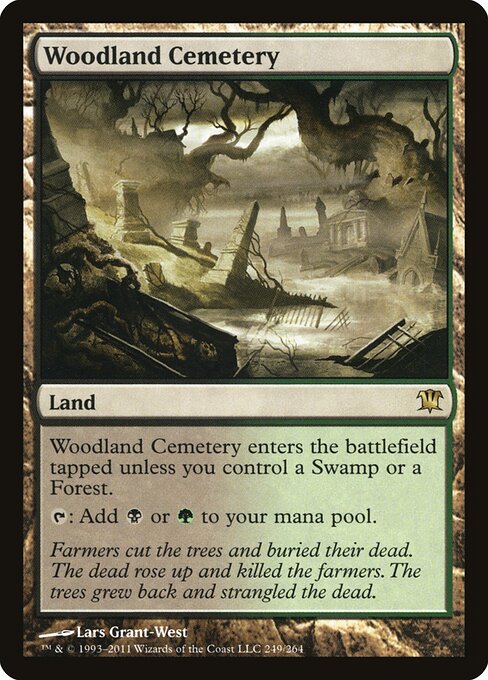 Woodland Cemetery card art