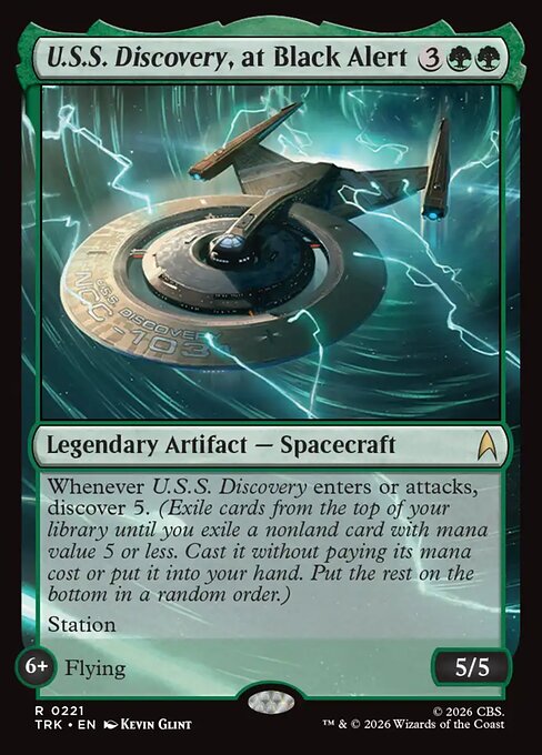 U.S.S. Discovery, at Black Alert card art