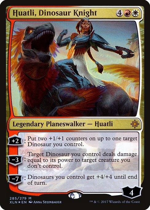 Huatli, Dinosaur Knight card art
