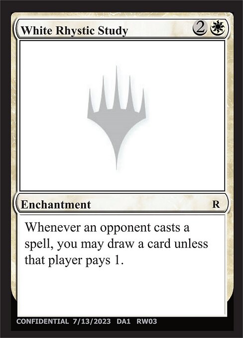 White Rhystic Study card art