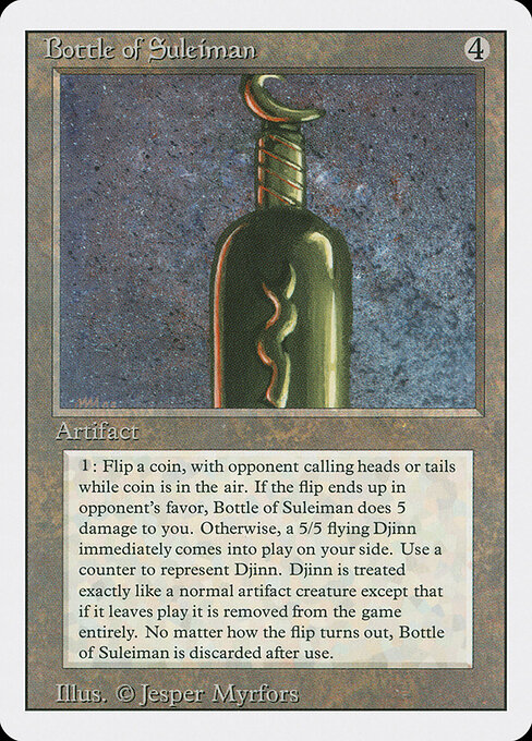 Bottle of Suleiman card art