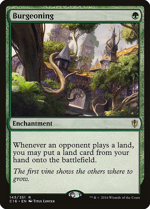 Burgeoning card art
