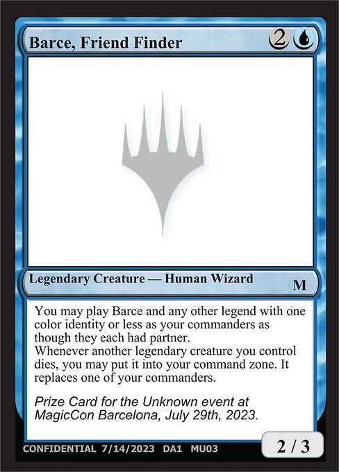 Barce, Friend Finder card art