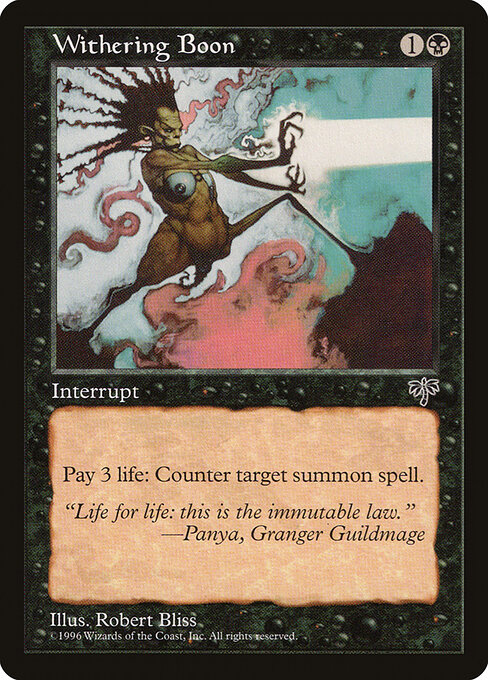Withering Boon card art