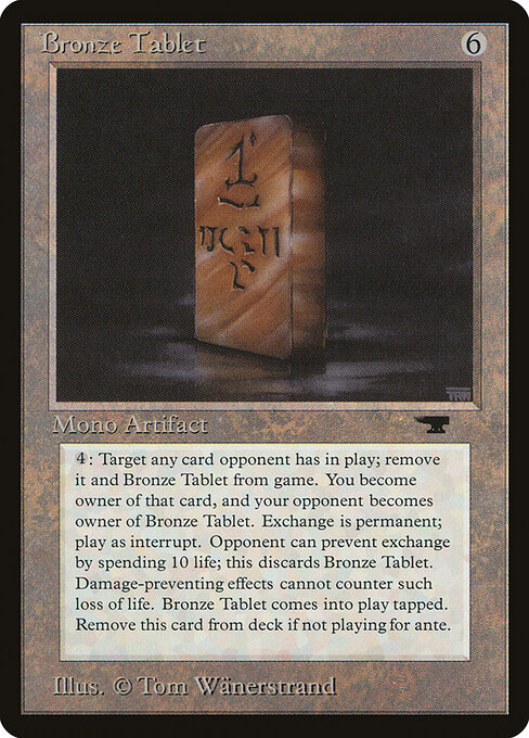 Bronze Tablet card art