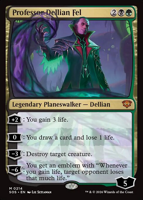 Professor Dellian Fel card art