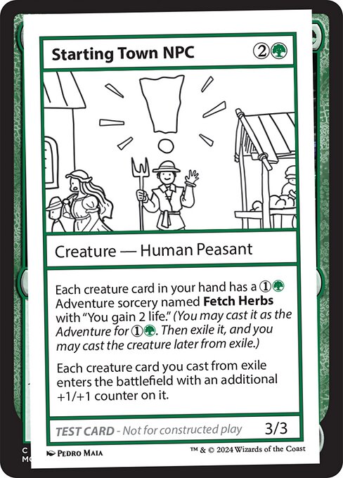 Starting Town NPC card art