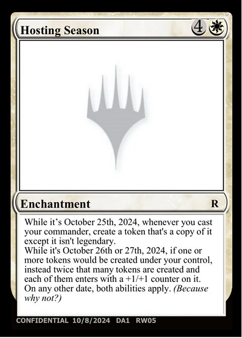Hosting Season card art