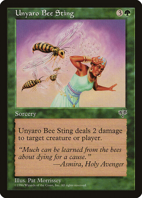 Unyaro Bee Sting card art