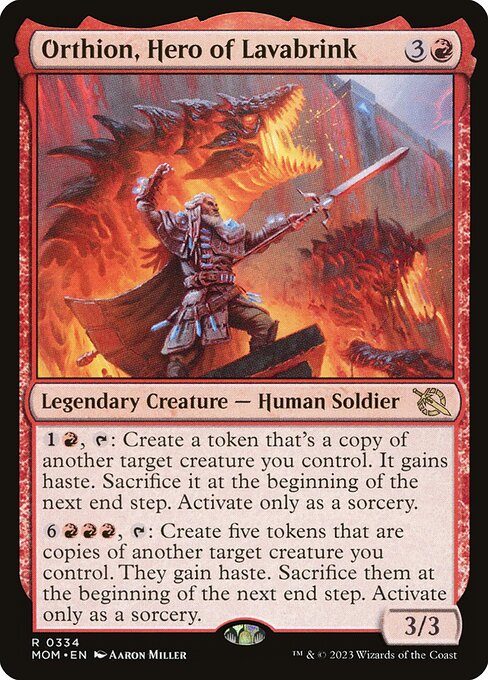 Orthion, Hero of Lavabrink card art